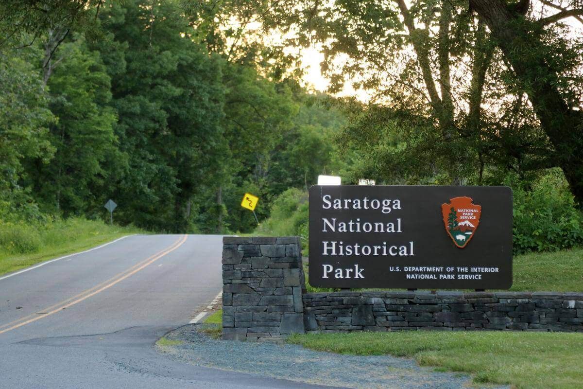 Local residents and students gathered in Fort Hardy Park October 17th for a Surrender Day celebration. Aaron Shellow-Lavine / WAMC