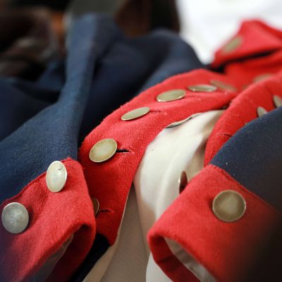 Close up of a soldiers uniform