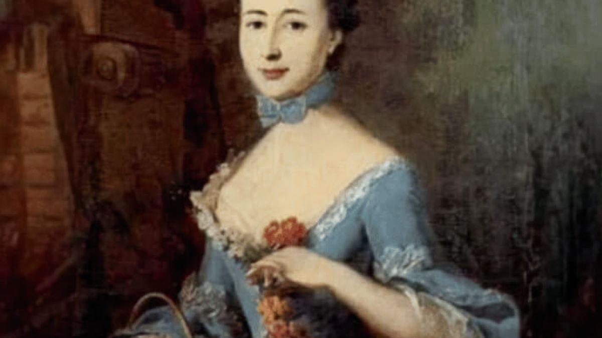 Painted portrait of a baroness woman