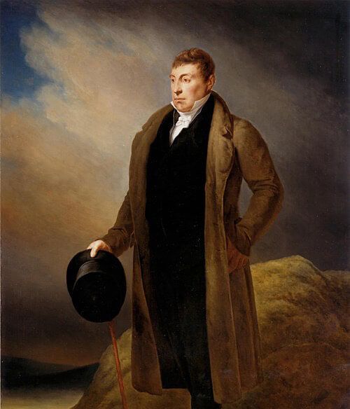1824 portrait of the Marquis de Lafayette by Ary Scheffer, painted during his triumphant return to the United States. The original hangs in the U.S. House of Representatives.