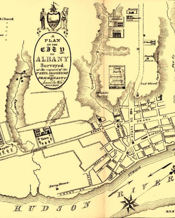 Albany Map 1790 c. DeWitt