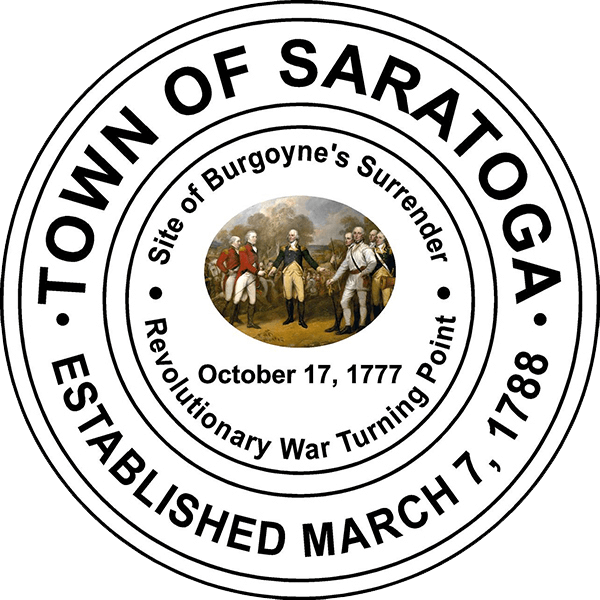Town of Saratoga, est. March 7, 1788: Site of Burgoyne's surrender, Revolutionary War turning point October 17, 1777