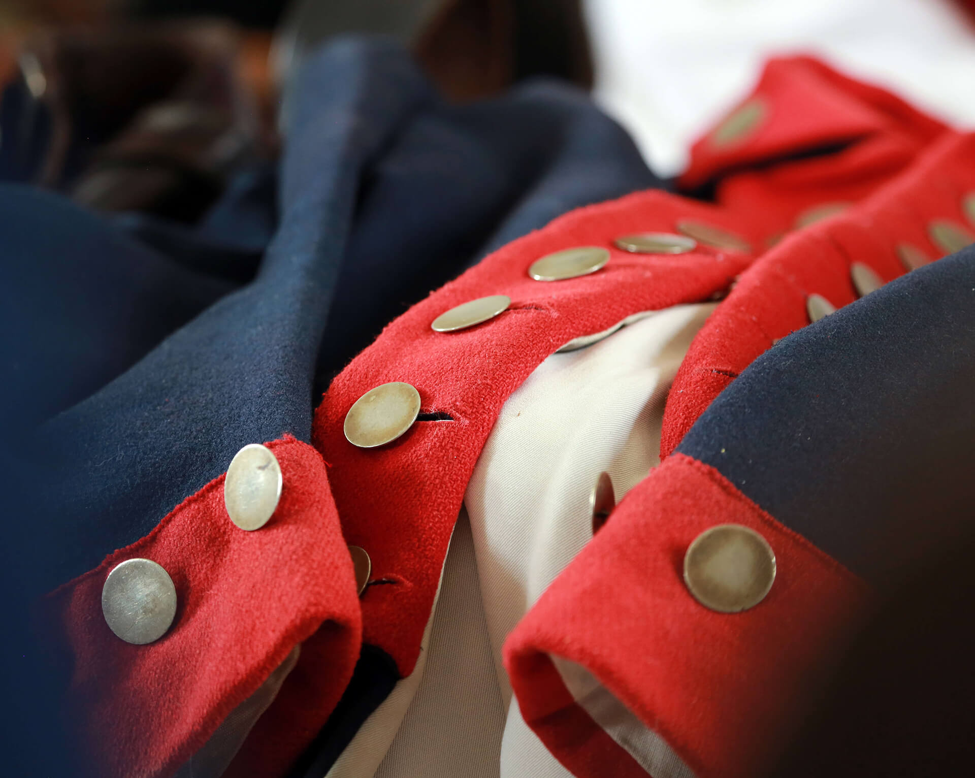 Close up of a soldiers uniform